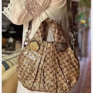 Gucci Beige Monogram Shoulder Bag